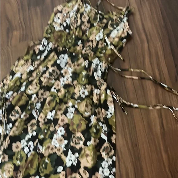 New Moon River White and Yellow Spaghetti Strap Sundress size L 100 % cotton - Picture 10 of 16